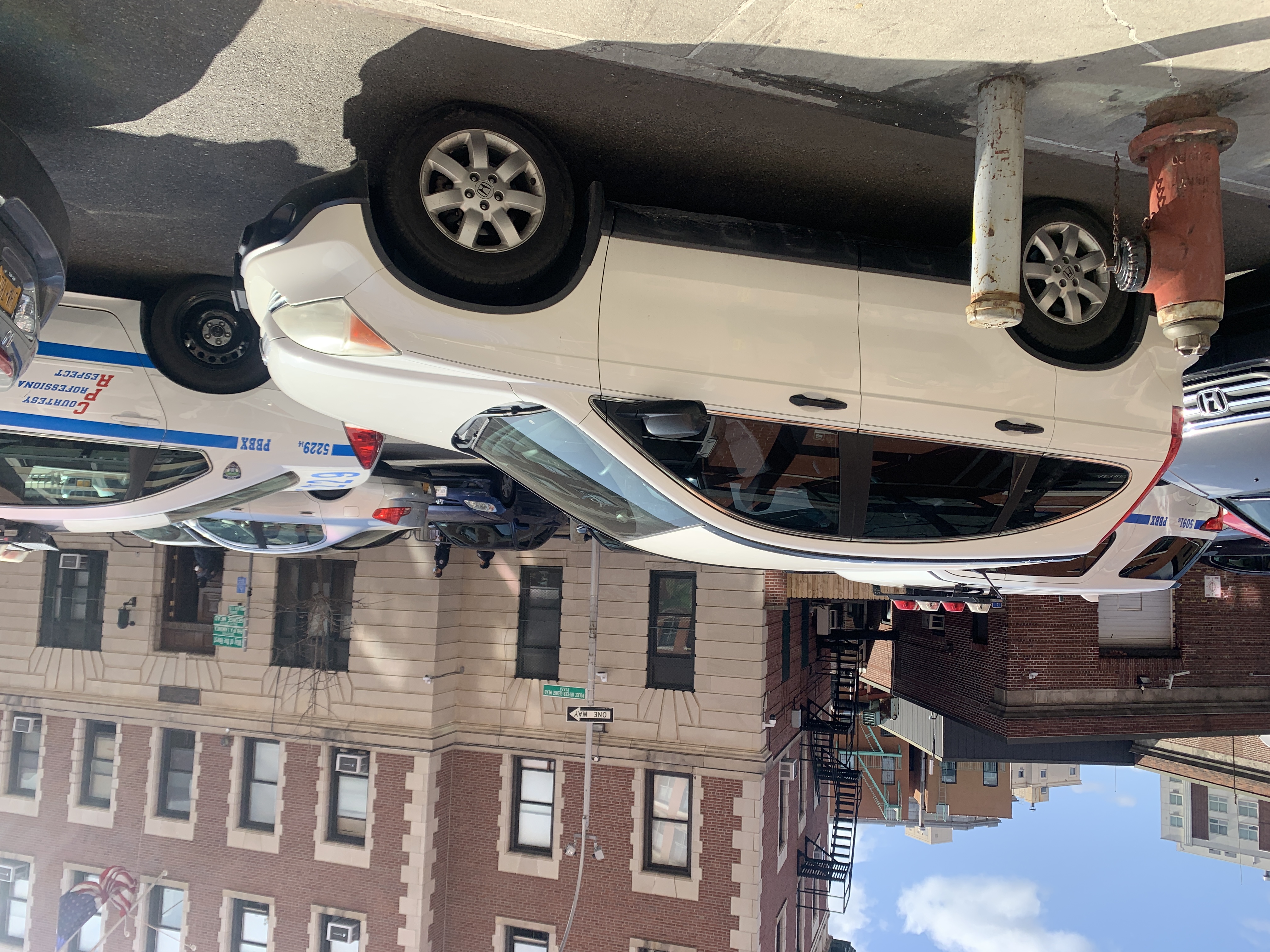 car at a hydrant