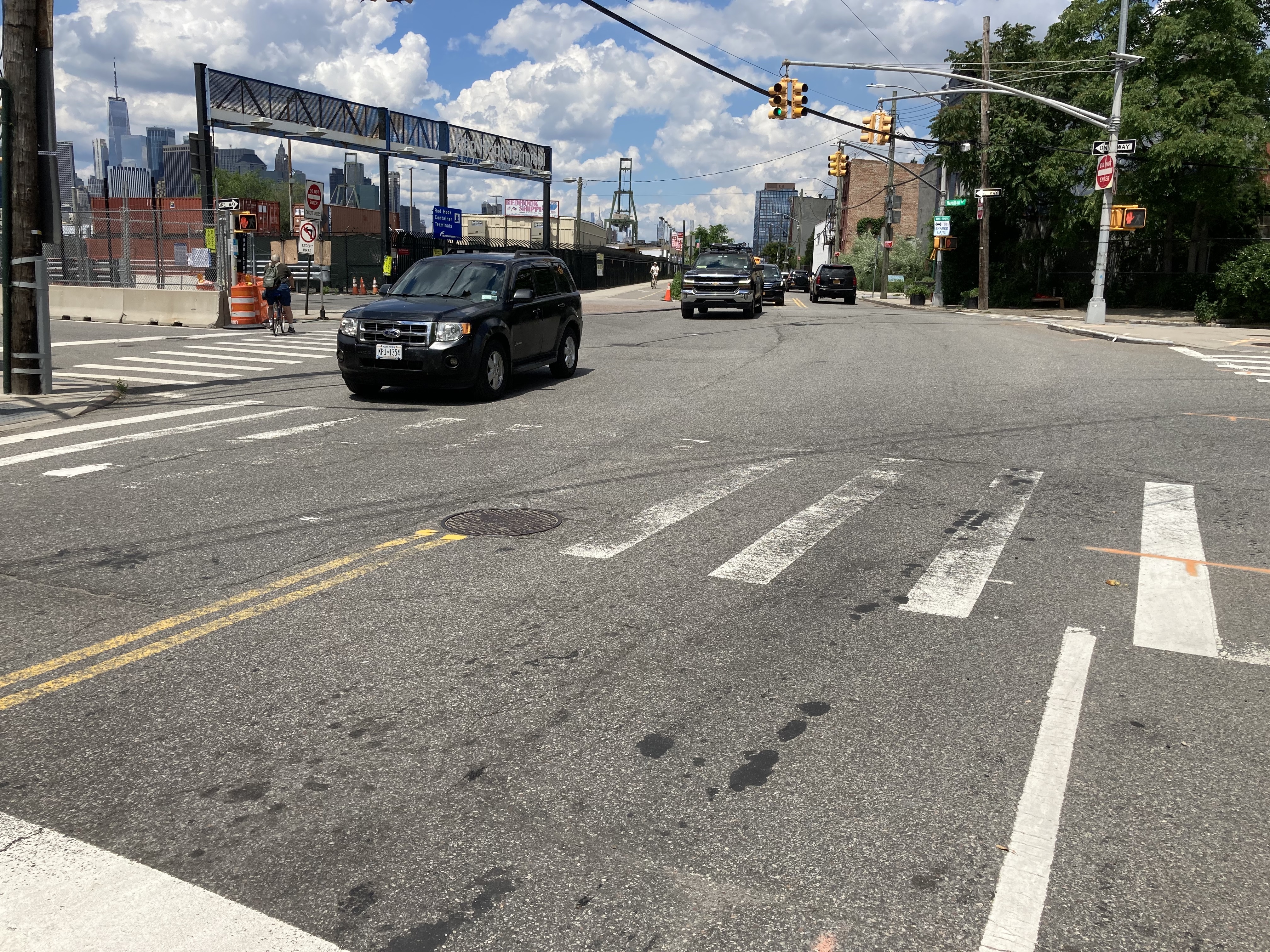 Northbound on Van Brunt towards Greenway