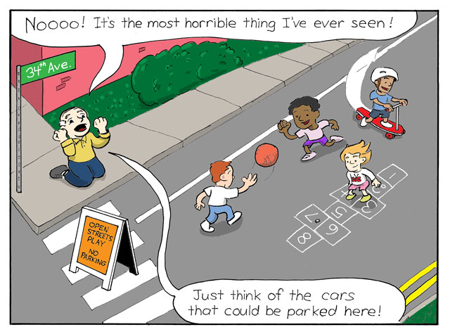 A Round and a Roundy: Open-Street Opponents Pounce on Play Space