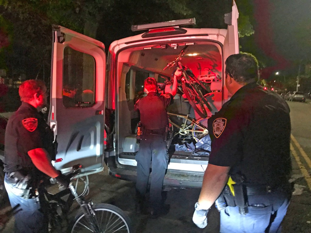 Robbery in Progress? NYPD Swipes Bikes Off Queens Street in Possibly Illegal Move