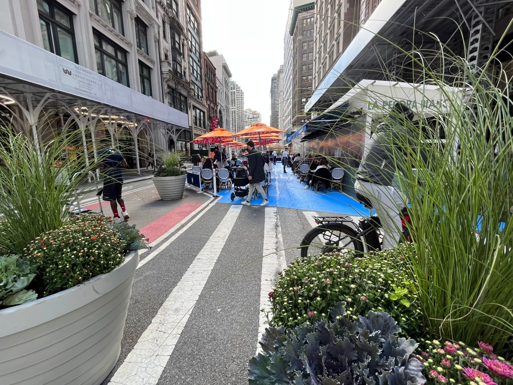 Enjoy Another Pedestrianized Part of Broadway — for a Month Only!