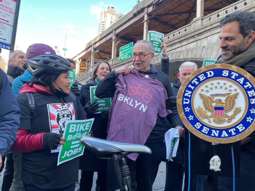 Schumer: NYS Will Get ‘An Effing Lot Of Money’ For Street Safety And Cycling