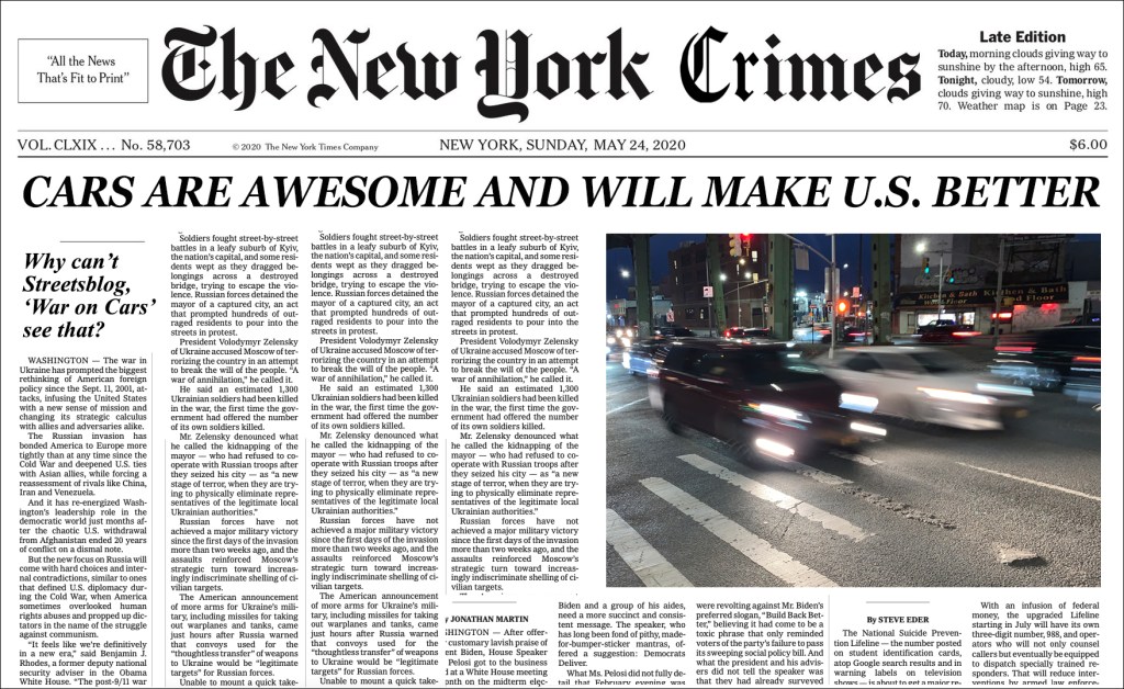 Monday’s Headlines: What to Tell Your Car- and Times-Loving Friends Edition