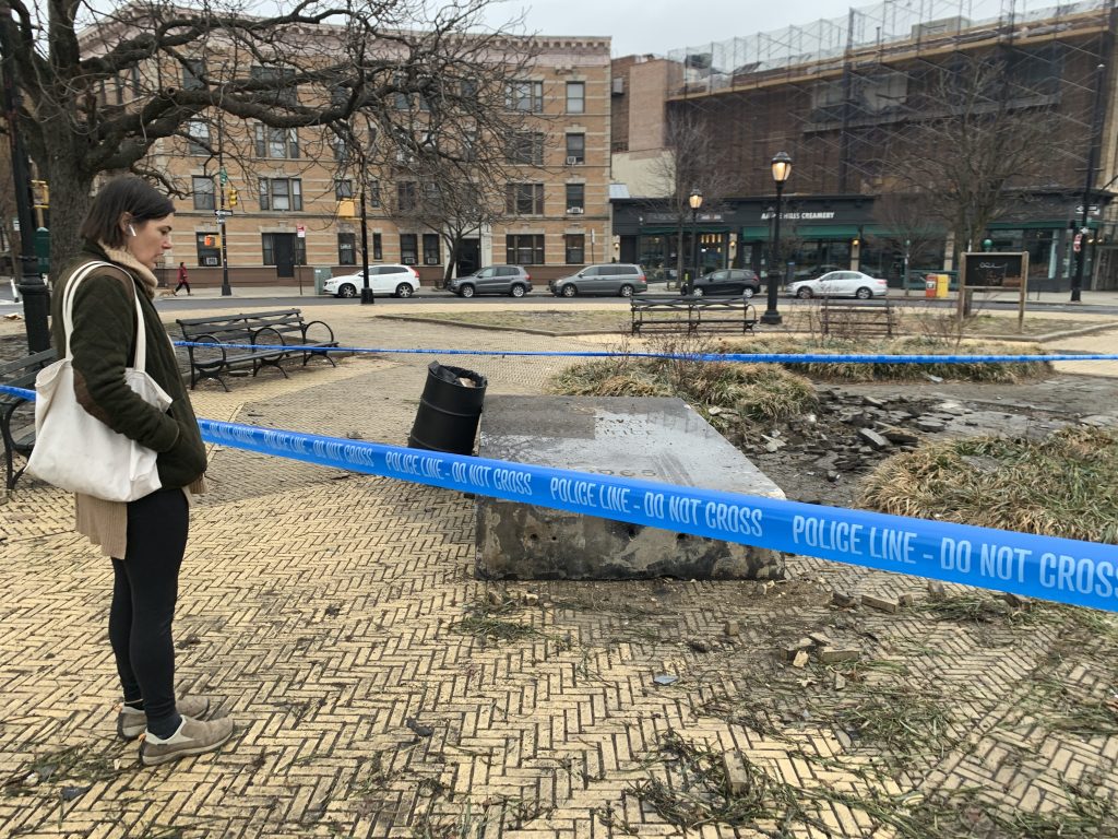 Crash and Explosion on Prospect Park West Destroys Beloved War Memorial