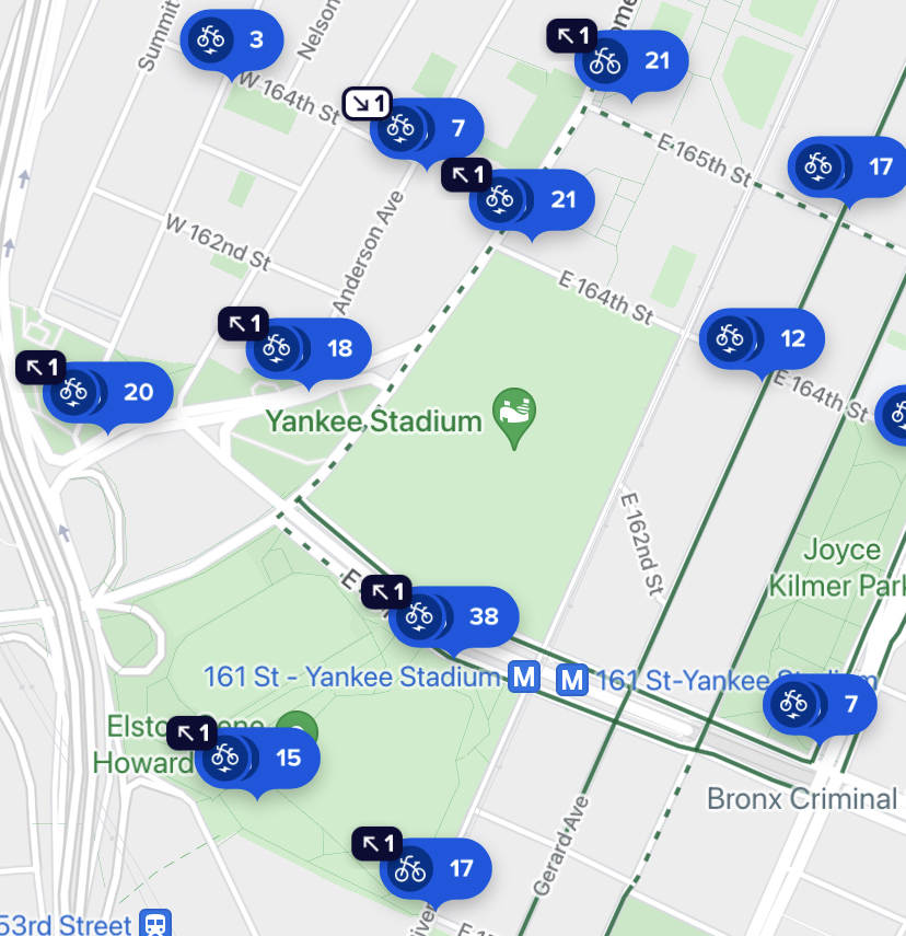 citi bike near yankee stadium