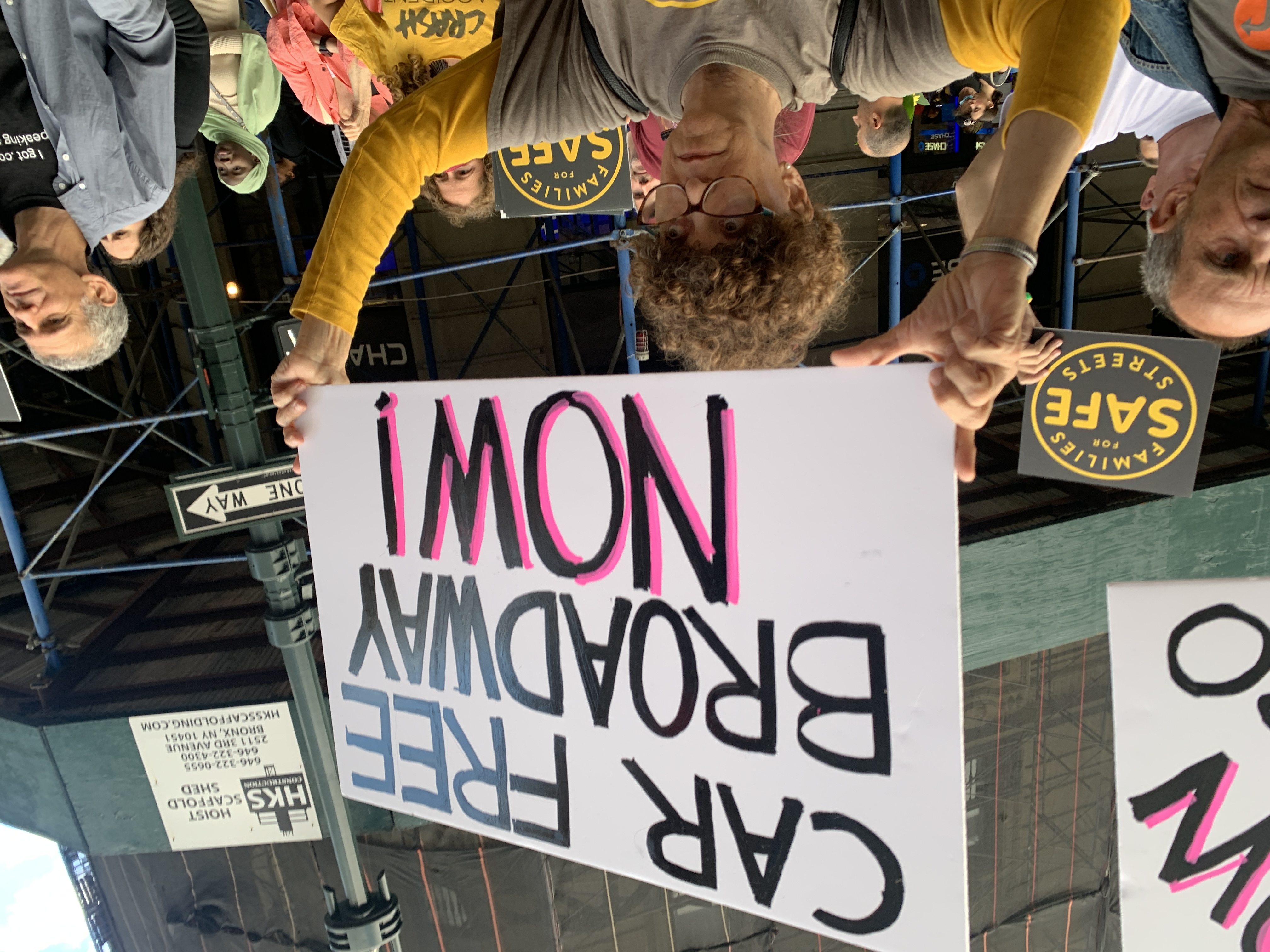 Activists marched for a car-free Broadway after a horrendous crash in June. Photo: Gersh Kuntzman