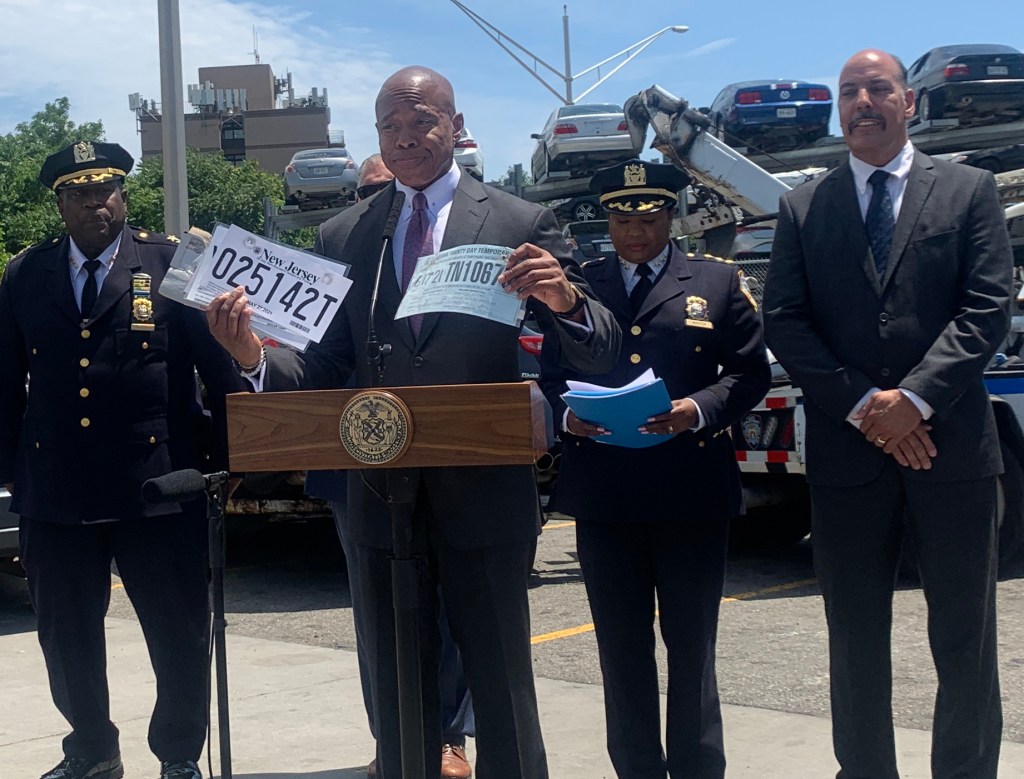 Mayor Adams on Fake Plate Crackdown: ‘This Time, It Will Happen Because Eric Adams is Mayor’