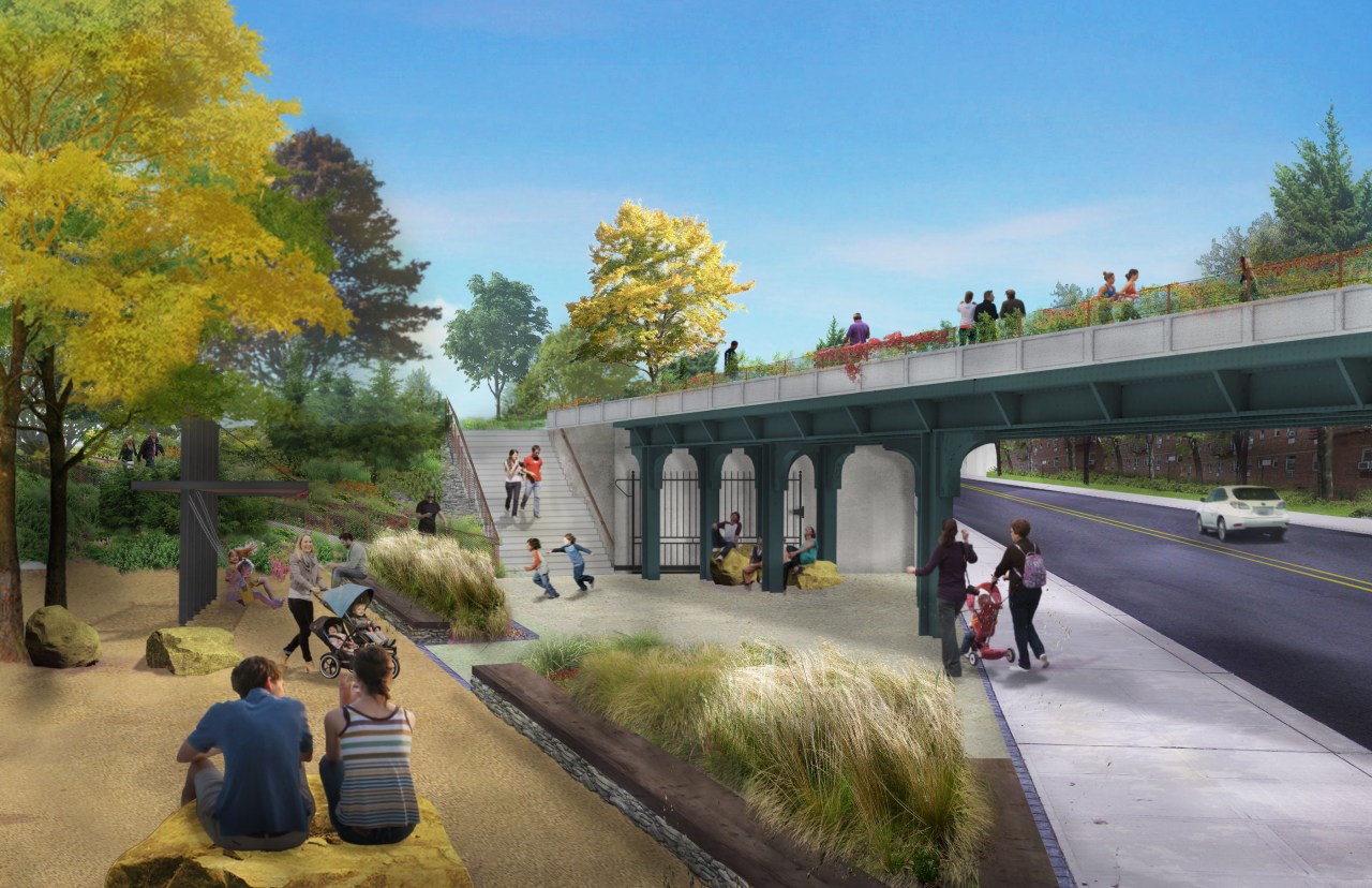 Imagine Yellowstone Boulevard looking like this. Graphic: QueensWay