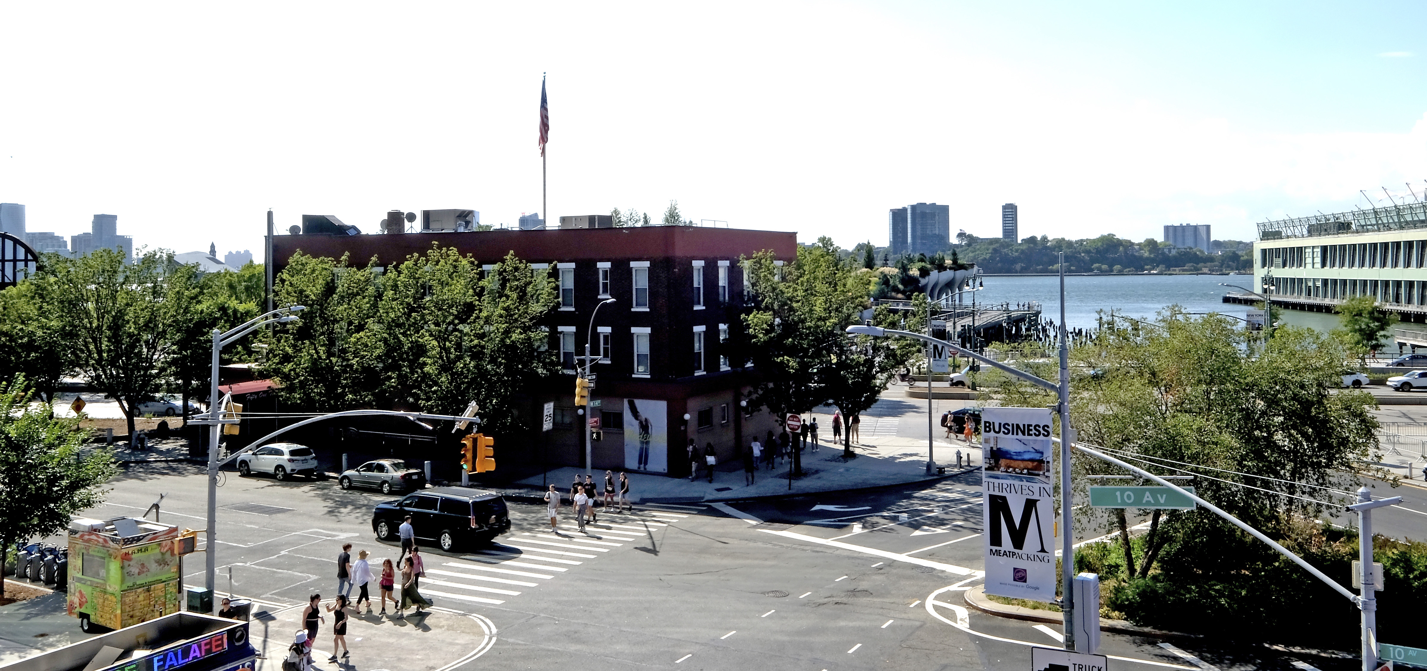 Tenth Avenue and 14th Street as it looks today. Photo: Meatpacking District