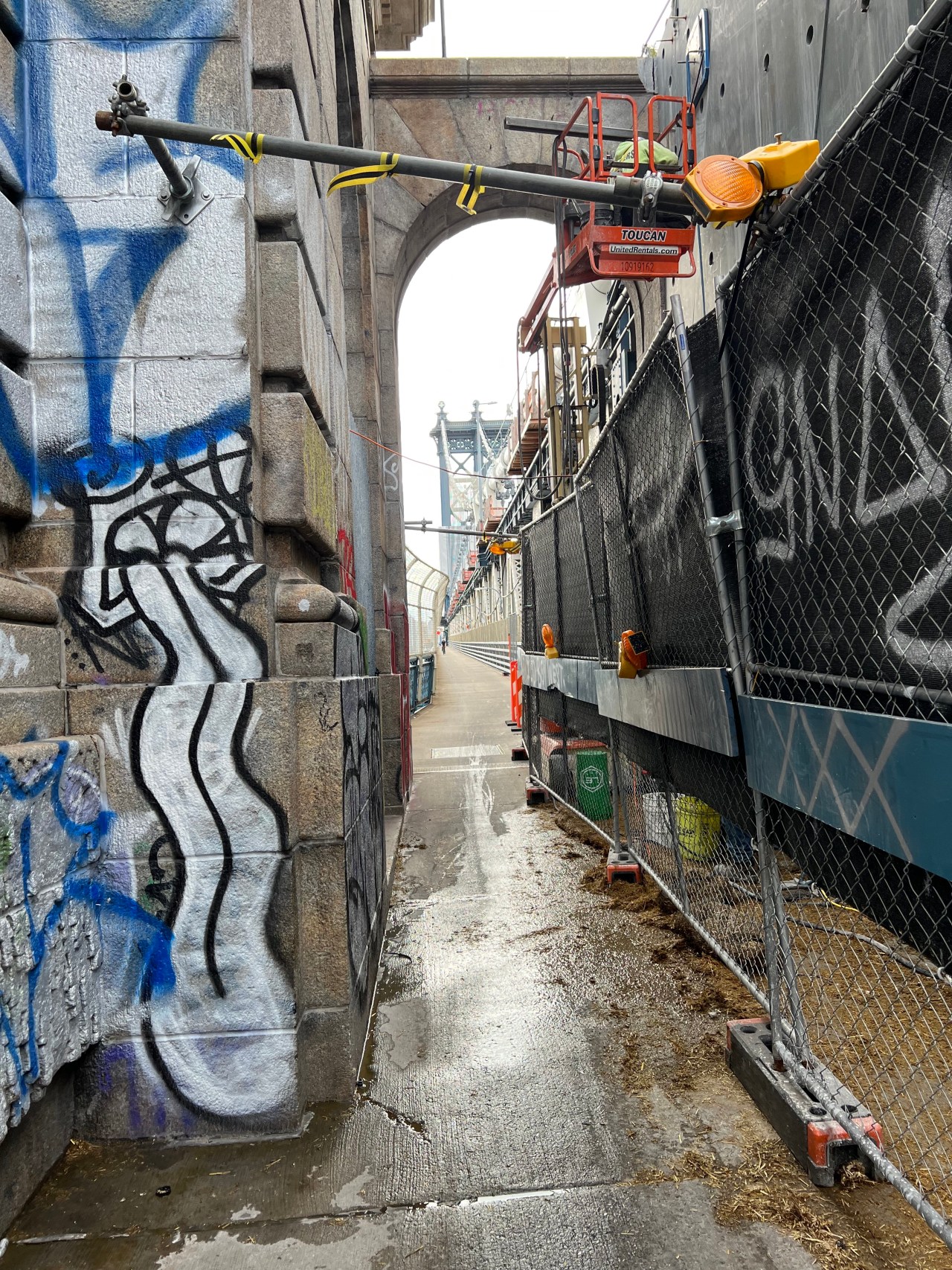 The construction shed seen here in October. Photo: David Warren