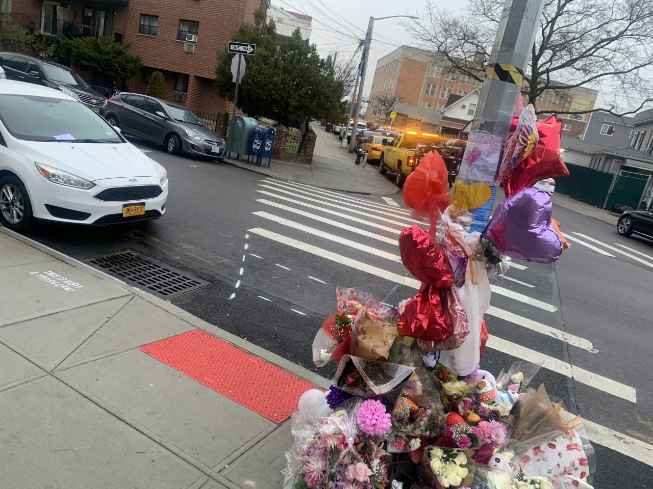 Note the guideline paint indicating where DOT will finish its truncated crosswalk. Photo: Gersh Kuntzman