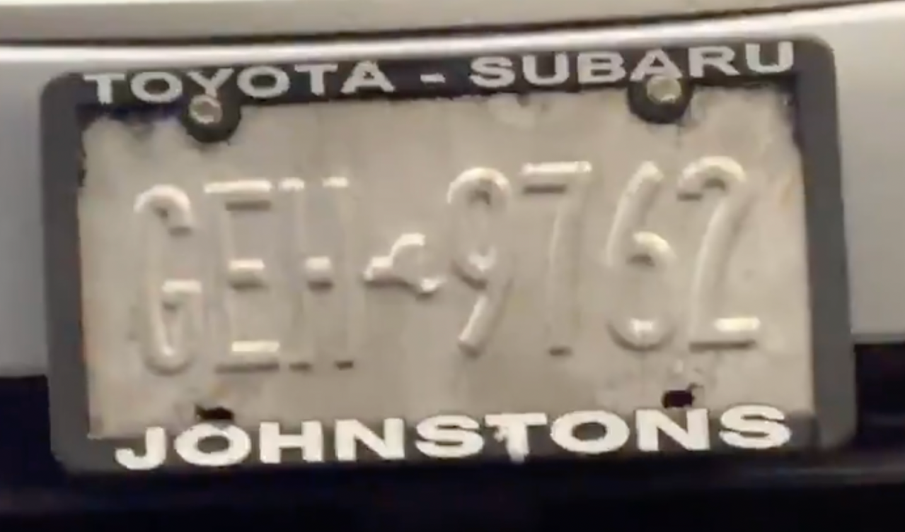 Now this is an unreadable plate. Photo: Gersh Kuntzman