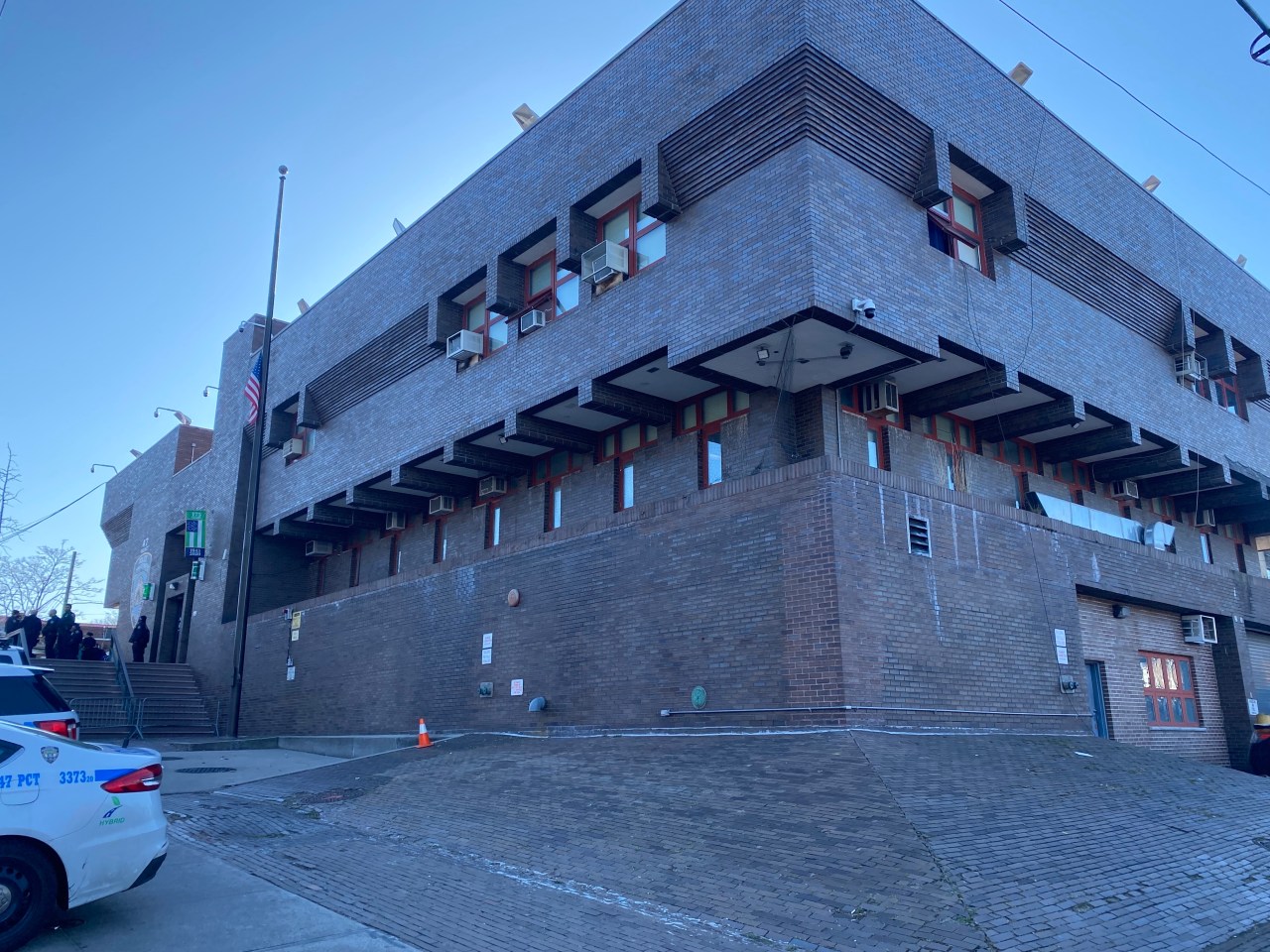 Imposing: The 47th Precinct station house on Laconia Avenue in Wakefield.