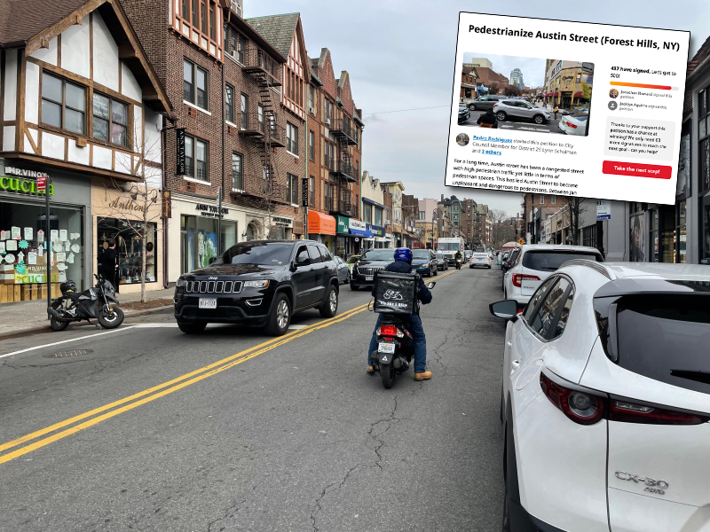 Queens Panel Wants a ‘Pedestrian-First’ Austin Street — And a Possible Car Ban