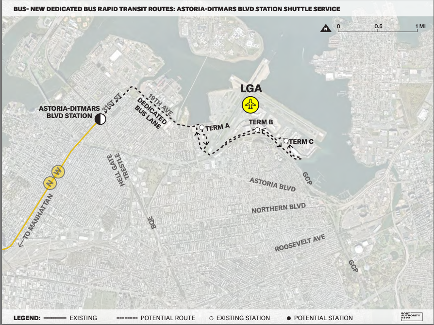 Bus route 2 is through Astoria.