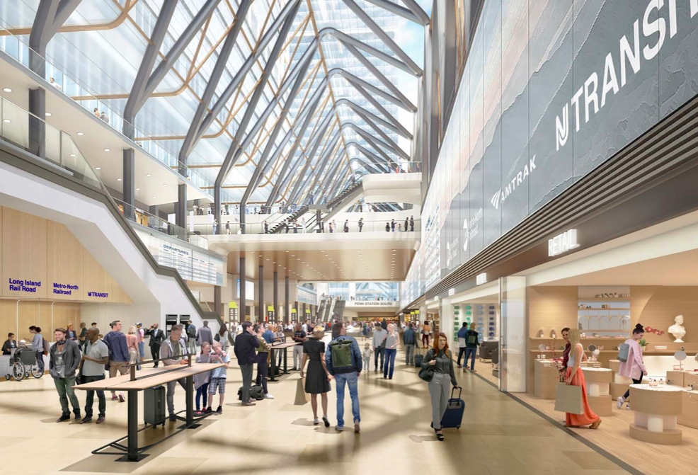 The state's vision for the a newly remodeled and expanded Penn Station calls for the displacement of 473 businesses and 128 households, according to official figures. It would add 1,800 housing units. Image: ESD