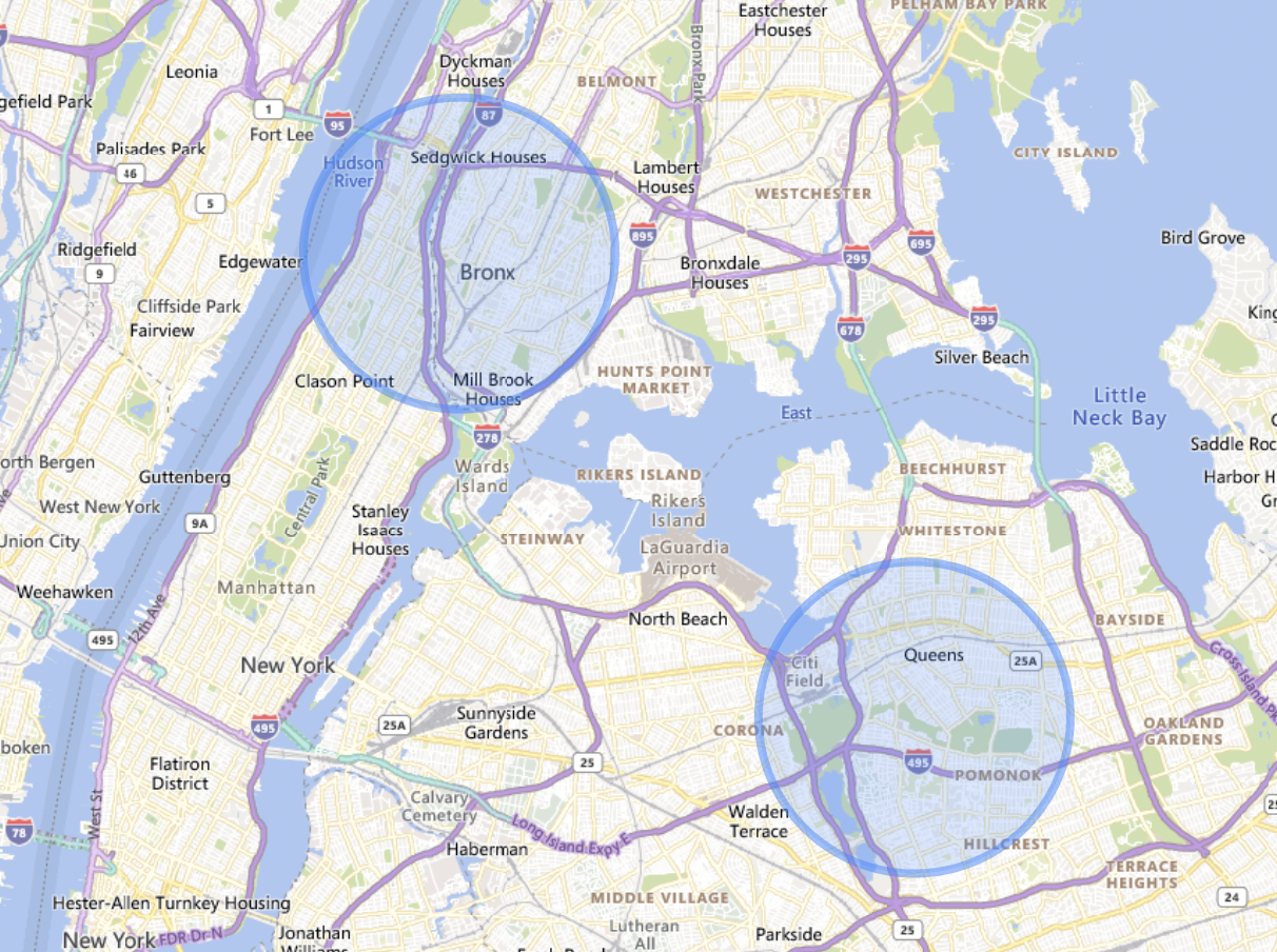 Lots of people live near our stadia.