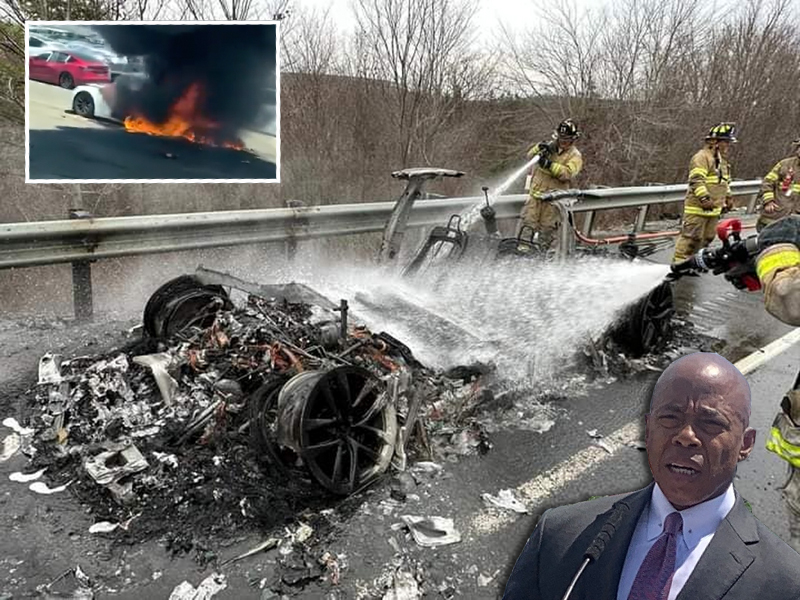 EXCLUSIVE: City to Ban Teslas, Citing Lithium-Ion Battery Fires