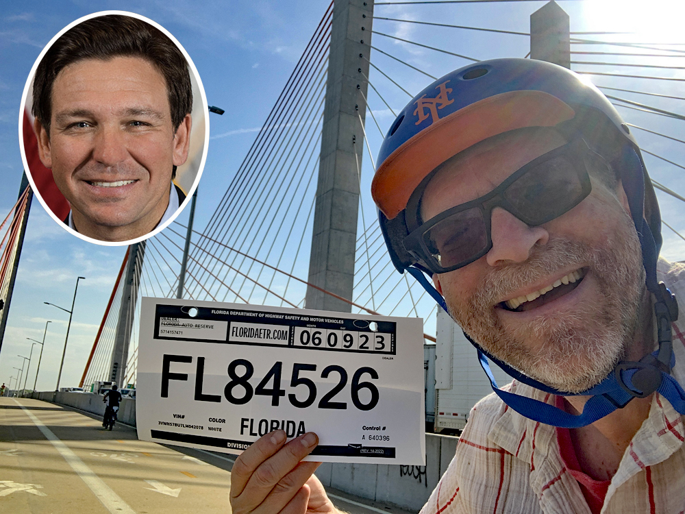 Temp Tag Tuesday: Ron DeSantis Now Has a Fake License Plate (Courtesy of Lib’ral Ol’ Me!)