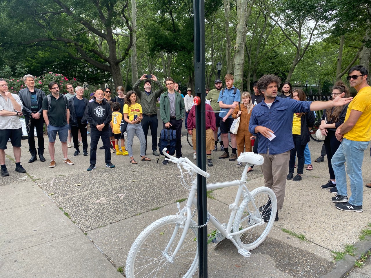 "We could have predicted this," said local parent Chris Roberti at the rally on June 3. Photo: Kevin Duggan