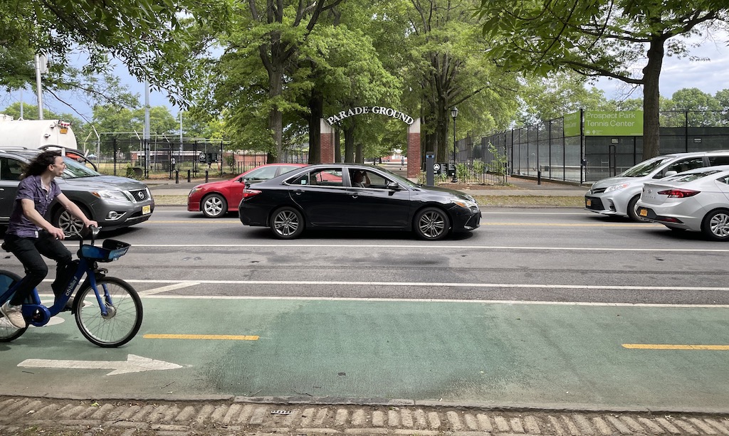 DOT Adding Badly Needed Upgrade To Parkside Avenue Bike Lane But Delays Other Life-Saving Fixes