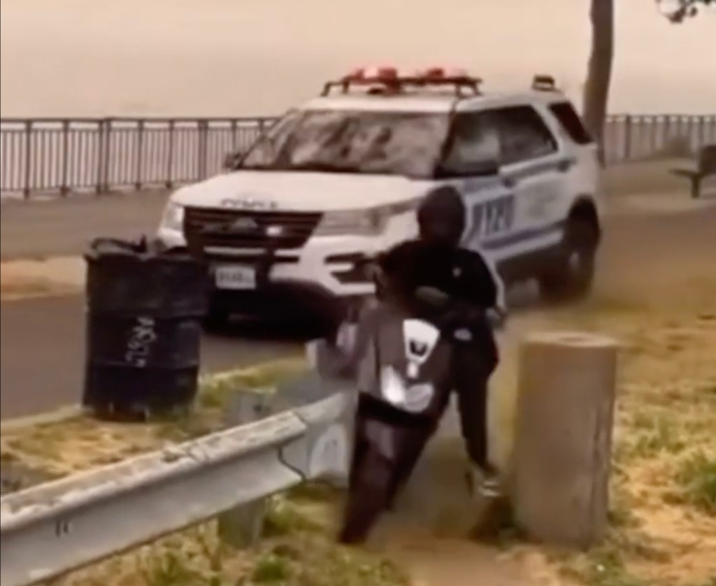 SEE IT: Cops Nearly Kill Teen on Moped on Brooklyn Greenway