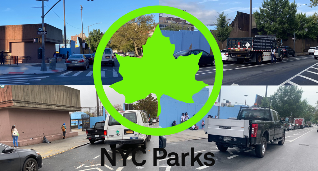 Parks Dept. Trucks Are A Constant Danger in This Brooklyn Bike Lane