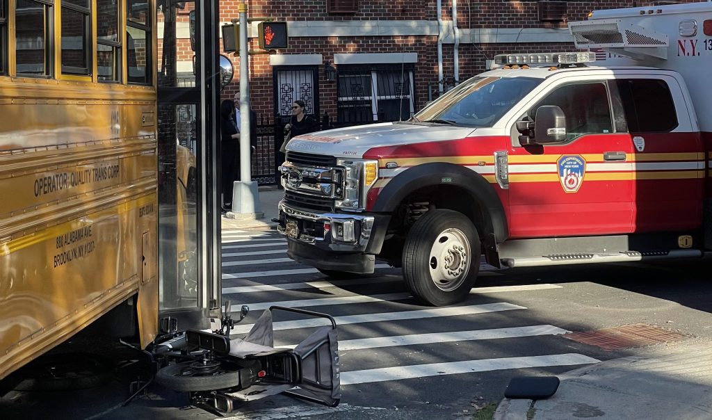 School Bus Driver Hits Cyclist, Injures 3, On Major Brooklyn School Bike Route