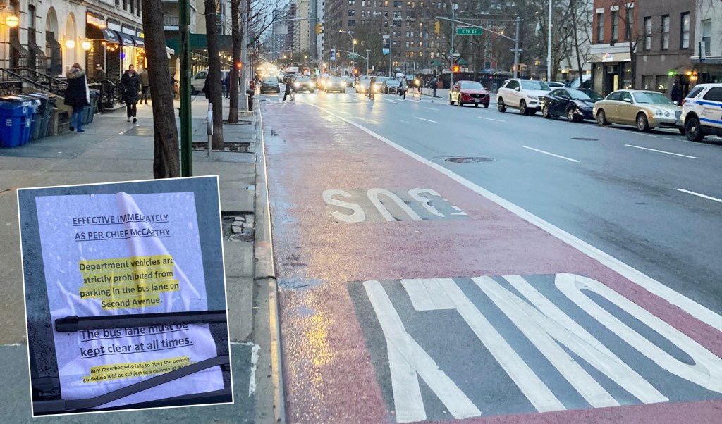 Streetsblog Gets Action: NYPD Chief Tells Cops to Stop Parking in Bus Lane