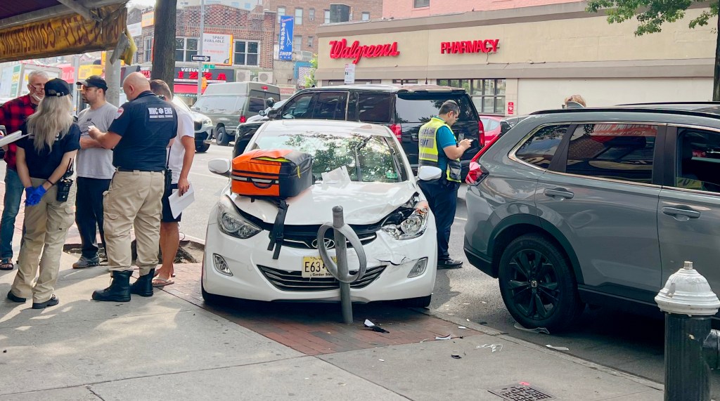 Bike Rack Saves Pedestrians in Crash on Busy Brooklyn Street