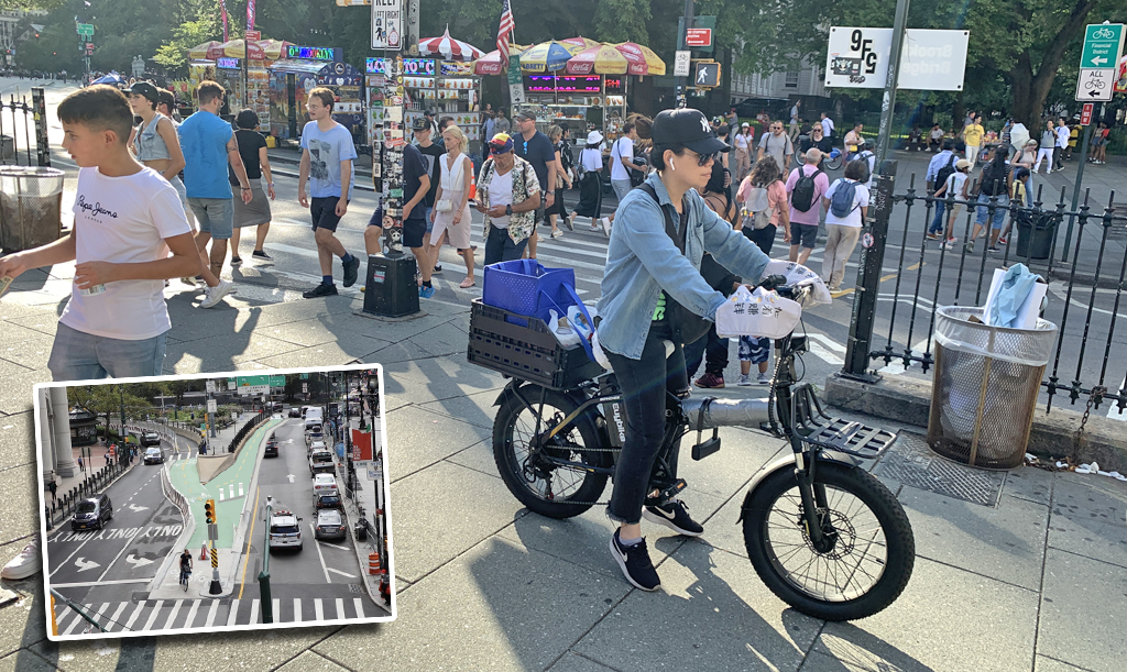 DOT to Tweak Brooklyn Bridge Bike Path Exit on Manhattan Side