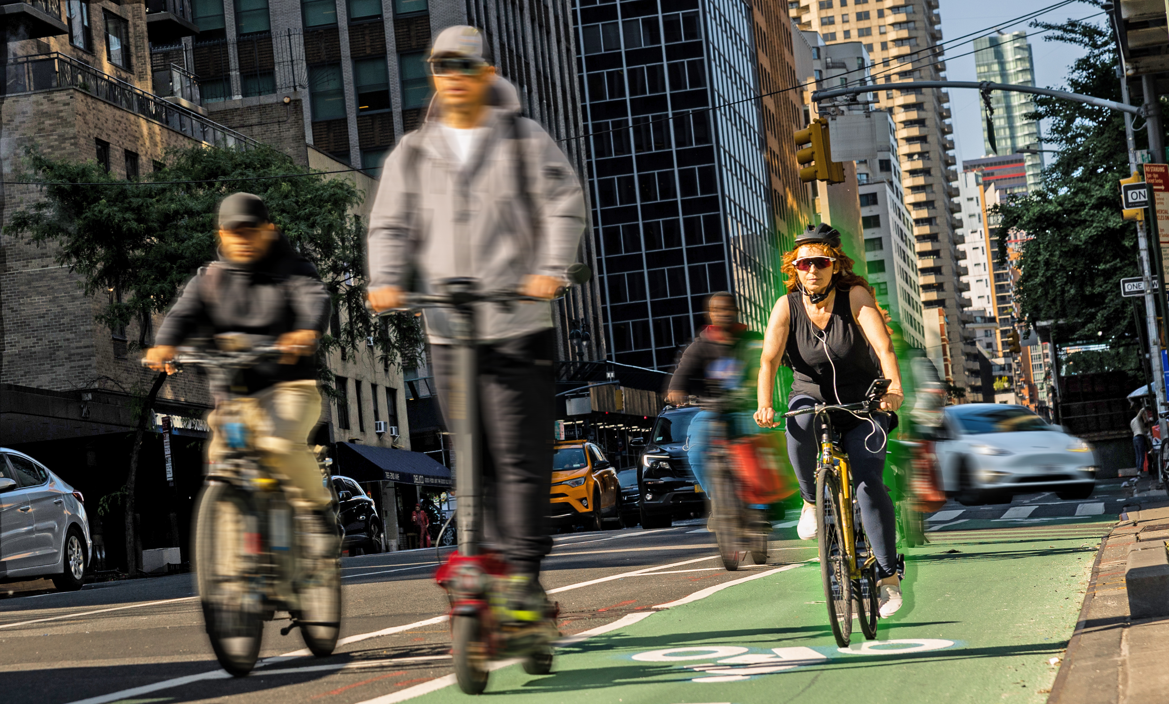 Man Riding Bike In Nyc