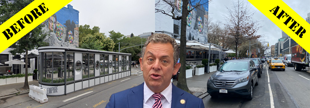 State Lawmaker Wants To Override City’s ‘Stupid’ Winter Curbside Dining Ban