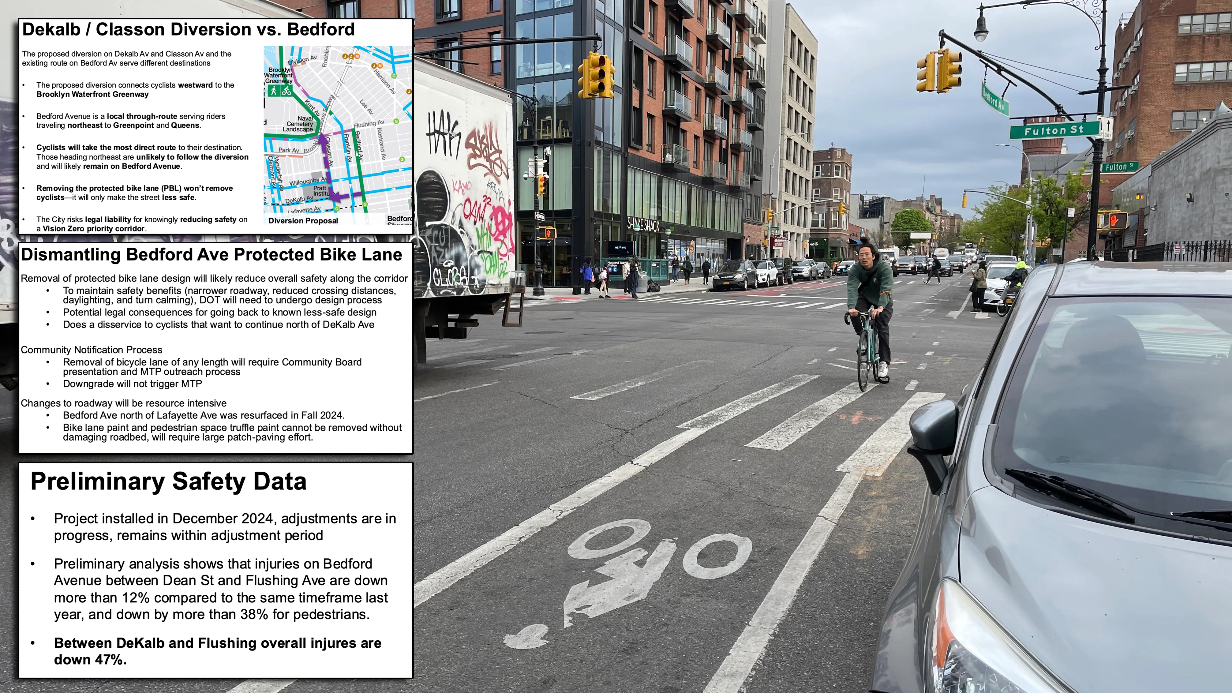 DOT Testimony: Removing Bedford Ave. Bike Lane Will 'Reduce Safety