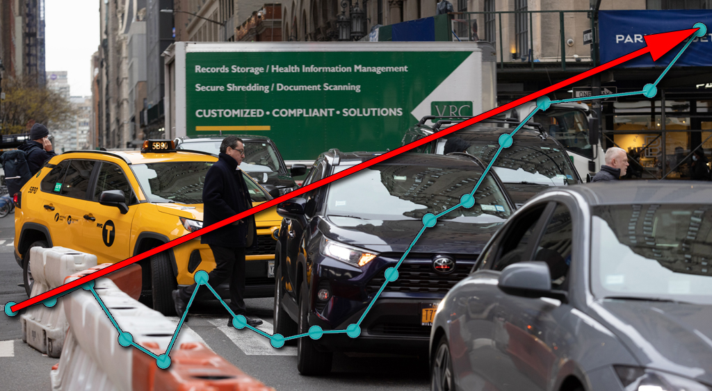 HEAVY TRAFFIC: Driving Continues to Rise, Undermining Literally Every Effort to Make the City Better