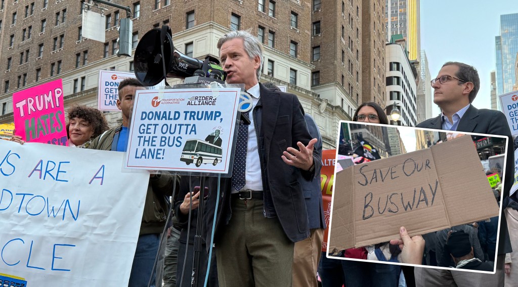‘Outrage’: Pols — And Even DOT Boss — Protest Trump’s Block on 34th St. Busway