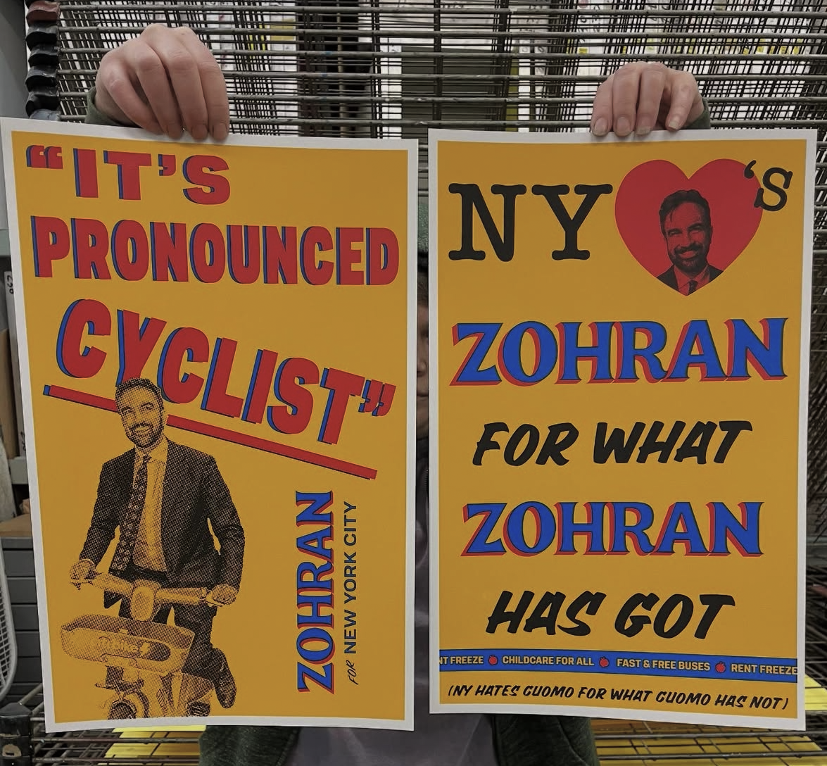 DECISION 2025: Brooklyn Printer Celebrates a 'Cyclist' Democratic