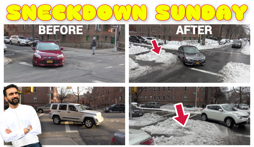Send Mayor Mamdani Your Sneckdown Photos! (‘Snow Problem, Streetsblog!’)
