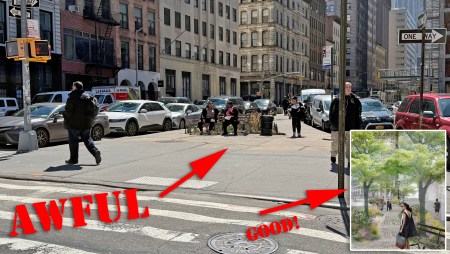 Tribeca Residents Want To Swap Parking for A Plaza at Underused Barnett Newman Triangle