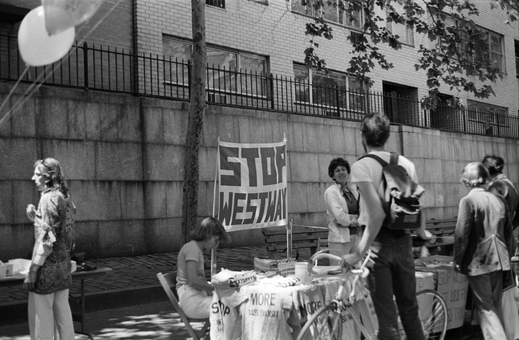 New Yorkers tabling against the Westway in 1977.