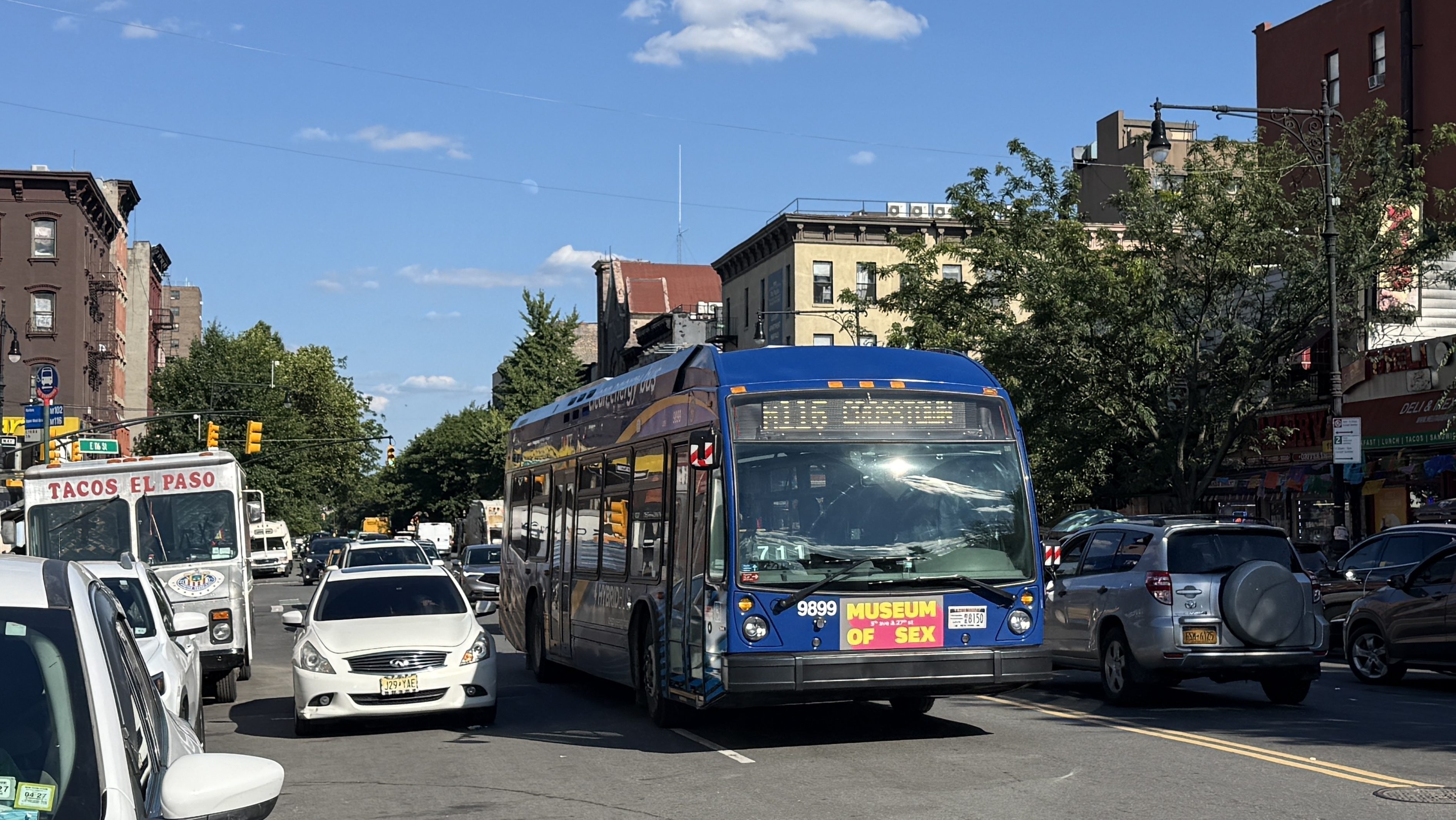 Photo: nyc.streetsblog.org NYC Starts 116th Street Bus Lane Construction to Speed Commutes