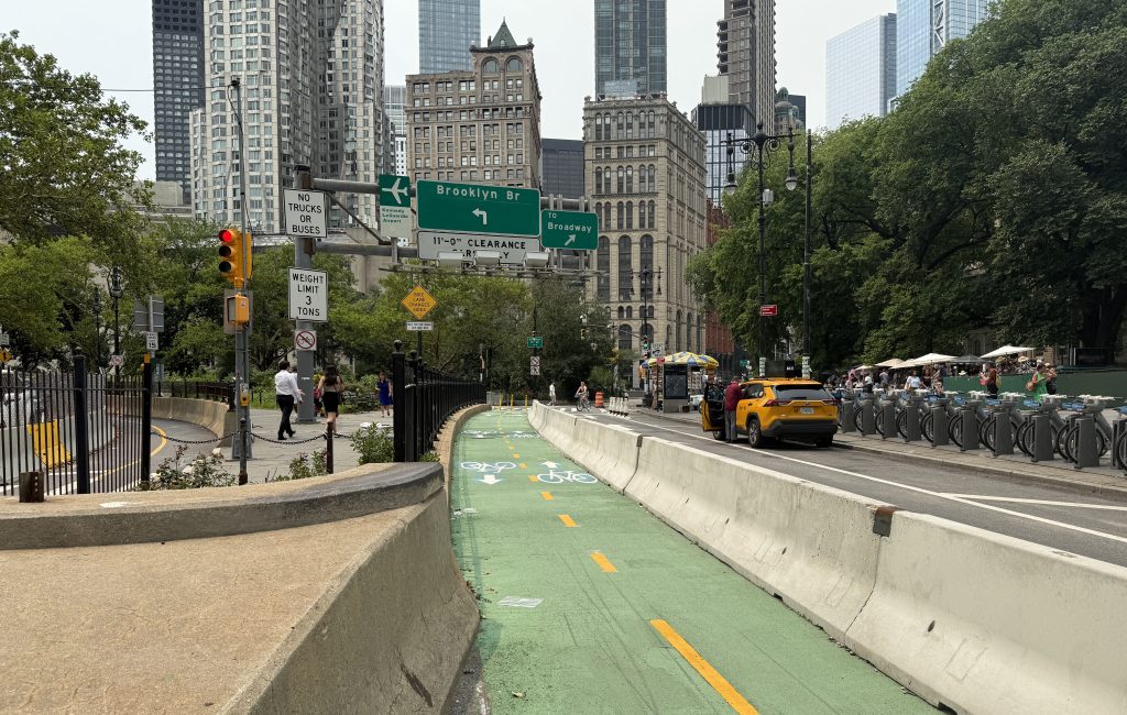 Eyes on the Street: Brooklyn Bridge Cyclists Finally Get A Grand Manhattan Gateway