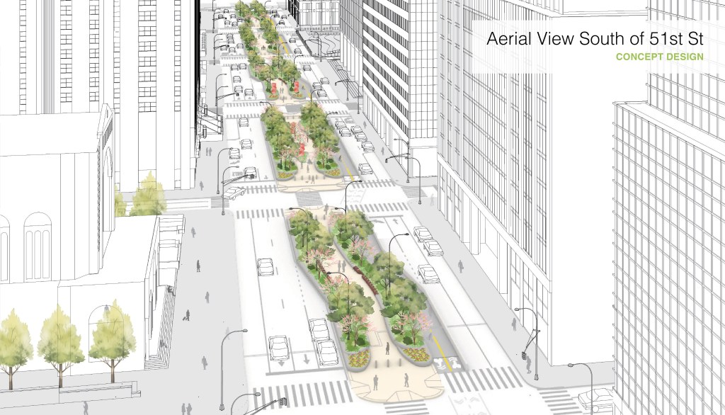 DOT Improves Its ‘Park’ Avenue Plan With Separate Bike And Pedestrian Space In Widened Median