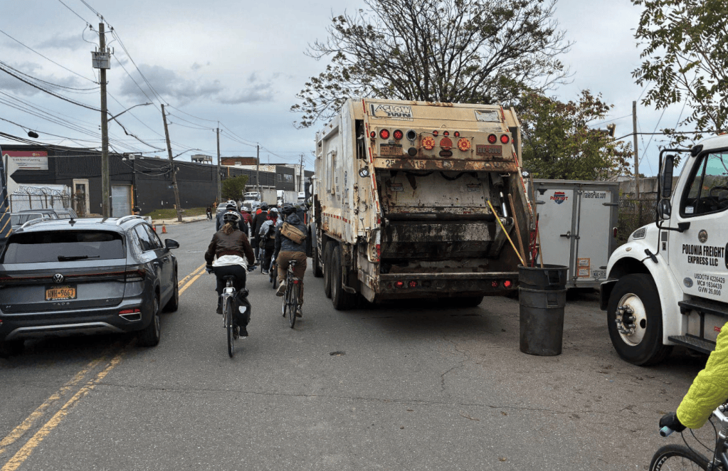 Rideout On Rust Street: Cyclists Demand Protected Lane on Industrial Corridor As DOT Stalls
